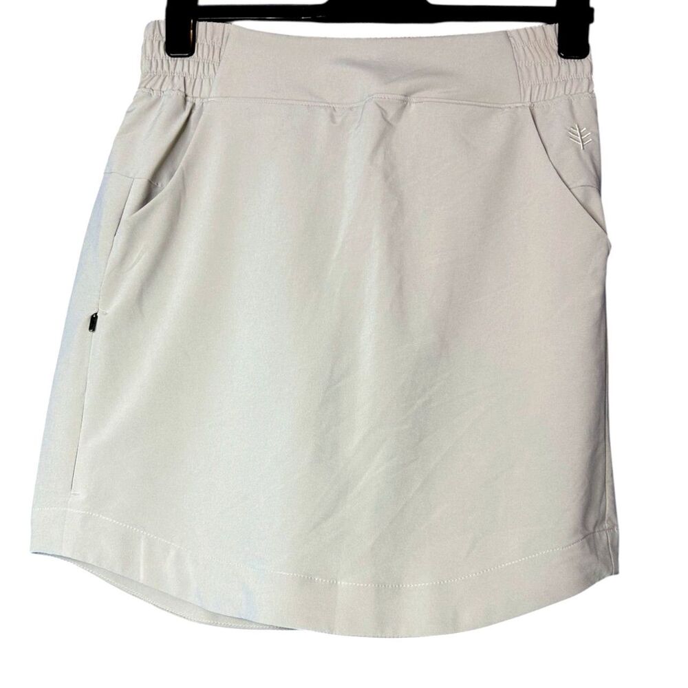 Coolibar Womens Tan Pisa Travel Skort XS Sun Protection UPF Neutral Activewear